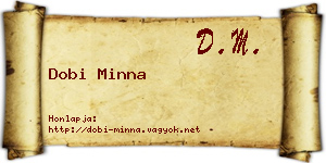 Dobi Minna névjegykártya